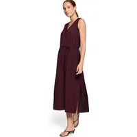 Zero Etuikleid Damen mit Rippbündchen Bindegürtel