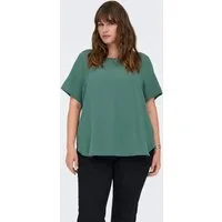 ONLY CARMAKOMA Shirtbluse CARVICA SS TOP WVN NOOS Materialmix, regular fit