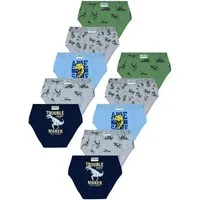 LOREZA Slip 10er Set Jungen Slips - Dinosaurier - Bunt (Set, 10-St)