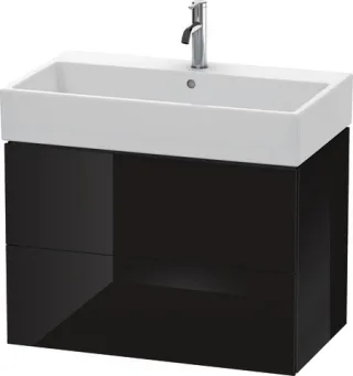 Duravit L-Cube Waschtischunterbau wandhängend Schwarz Hochglanz 784x459x544 mm - LC627704040 LC627704040