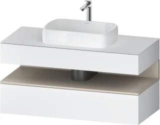 Duravit Qatego Konsolenwaschtischunterbau wandhängend Weiß Matt 1200x550x600 mm - QA4732083180000 QA4732083180000