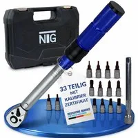 NTG Nutzfahrzeug Technik GmbH Drehmomentschlüssel 1/4" 5-25 Nm Ratsche Drehmoment Werkzeug Motorrad Auto + Koffer (Drehmomentschlüssel), Drehmomentbereich: 5–25 Nm
