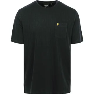 Lyle Scott Pocket Logo Textured Gunmetal T-Shirt