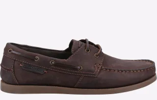 Cotswold Waterlane Leder Damen Braune Bootsschuhe