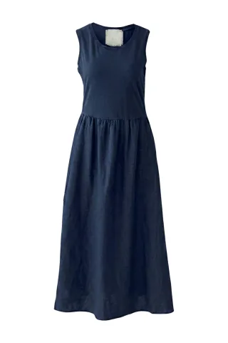 Oui - Midikleid darkblue - Gr. - 40