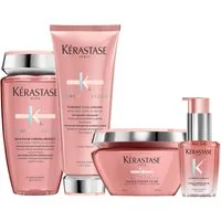Kérastase Haarpflege-Set Chroma Absolu Routine für dickes coloriertes Haar, 4-tlg., Aminosäuren: stärken die Haarfaser von innen