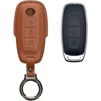 kwmobile Schlüsseltasche Hülle für Nissan 3-Tasten Ariya B6 B9 X-trail T33 Qashqai (1-tlg), Premium Leder Autoschlüssel Schlüssel Tasche
