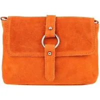 ITALYSHOP24 Schultertasche Made in Italy Damen Leder Tasche Umhängetasche Handtasche CrossOver, Schultertasche CrossBody Wildleder Abendtasche Echtleder Messenger