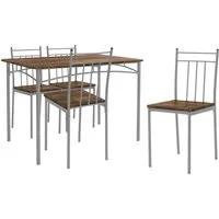 ML-DESIGN Essgruppe Tischgruppe für Küche & Esszimmer moderne Esstischgruppe Esszimmerset, Essgarnitur für 4 Personen 5tlg. 1x Tisch aus Holz & 4x Stühle