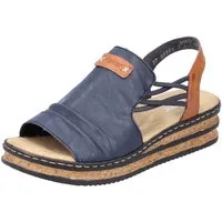 Rieker Keilsandalette, Sommerschuh, Sandale, Keilabsatz, mit Stretchbänder