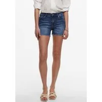 ONLY Jeansshorts ONLBLUSH – Jeansshorts mit fransigem Saum Abriebeffekte, modisch, skinny fit, Rundhals, regular fit