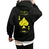 RMK Kapuzenpullover Hoodie Herren Pullover Kapuzen Karte Pik Peak Poker Ass