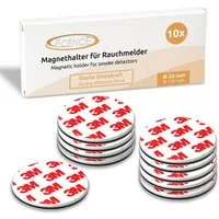 ECENCE Magnet 10x Magnethalterung 50mm für Rauchmelder (10-St)
