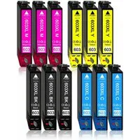 Druckerparadies 12er Sparpack ersetzt Epson 603XL (603) Druckerpatronen im Multipack Tintenpatrone (12-tlg)