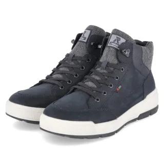 Rieker Winterboots - Gr. 42 - Blau - Leder & Textil