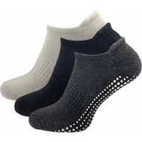 GAWILO ABS-Socken für Damen - Stoppersocken auch für Yoga & Pilates - Antirutsch (3 Paar) Sicherer Halt auf glatten Böden: Rutschfest mit hohem Baumwollanteil