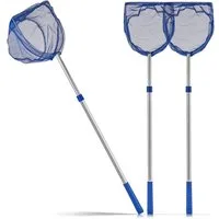 BigDean Angelkescher 3x Kescher für Kinder Teleskop Kinderkescher 75cm lang (Set, 3-St., Kinderkescher), Kinderkescher, Teleskopstange, Feinmaschig, Kompakt