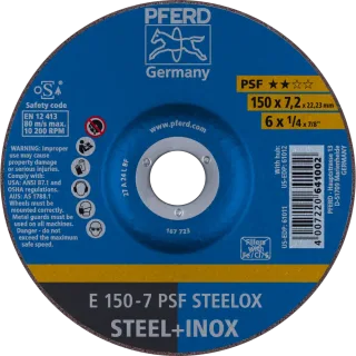 PFERD TOOLS Schruppscheibe E Universallinie PSF STEELOX für Stahl/Edelstahl - 62015640
