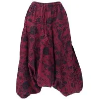 Guru-Shop Relaxhose Aladinhose Pluderhose, bedruckte Shorts 7/8.. Ethno Style, alternative Bekleidung