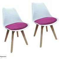 HTI-Living Esszimmerstuhl Stuhl Atlanta Webstoff 2er-Set (Set, 2 St), Esszimmerstuhl Kunststoffschale Webstoffbezug Holzfüße