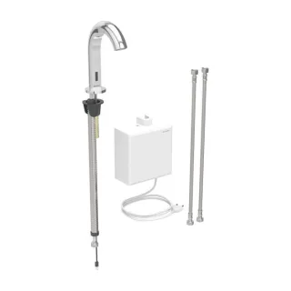 Geberit Piave Waschtischarmatur 116162211 mit Mischer, Standmontage, Netzbetrieb, Aufputz
