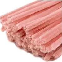 maDDma Basteldraht 20 Draht Pfeifenreiniger 6 mm Länge 30cm CHENILLE Farbe wählbar, lachs