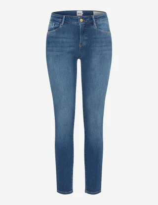 Brax Damen Five-Pocket-Hose Style ANA USED REGULAR BLUE, denim blau regular, Gr. 34K
