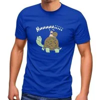 MoonWorks Print-Shirt Herren T-Shirt Schildkröte Schnecke Huuuuiiii Lustig Witzig Scherz mit Print