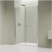 Bernstein Duschwand NT218, Einscheibensicherheitsglas (ESG), (2 tlg), Doppelpendeltür, 6 mm Klarglas, Farbe wählbar