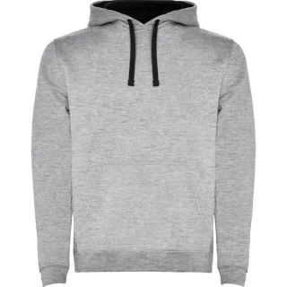 Roly - "Urban" Kapuzenpullover für Herren, meliert (Grau meliert/Schwarz)