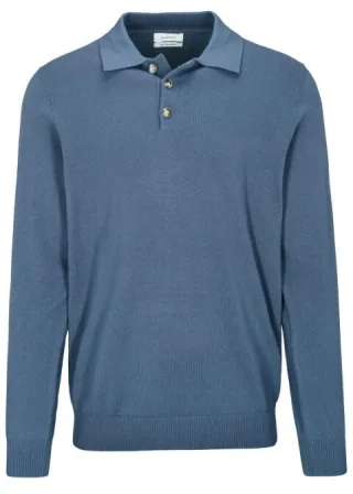 BASEFIELD - NOS Polo Pullover dark ocean - Gr. - S