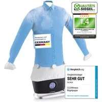 CLEANmaxx Bügelsystem PRO STEAM, automatischer Hemdenbügler mit Dampffunktion, 1800 W, schnell faltenfreie Kleidung ohne Bügeleisen Bügelbrett für Hemden etc