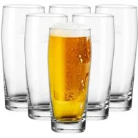 van Well Bierglas Willi Becher geeicht 0,5 l 6er Set, 6-tlg., Glas