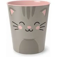 itenga Papierkorb itenga Papierkorb Tiermotiv - KATZE - Kawaii Design - ca 11 Liter