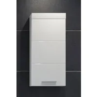 welltime Hängeschrank Dormoletto Weißer Badschrank mit waagerechter Fräsung - Maße (B/T/H) 35/16/75 cm