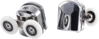 Neuesbad UPPER DOUBLE ROLLERS, Chrom, für 5MM Glas, DIA 23MM (2 PCS) NB1DEXKCJ1RU041