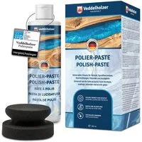 Veddelholzer 200ml Polierpaste + Polierschwamm Epoxidharz Möbel, Tisch, Acrylglas Politur (Politur mit Polierschwamm in Schwarz, Polyester, Gelocat, Glasfaser, Carbonfaserverstärkte Kunststoffe), Hochglanz