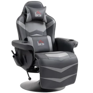 Homcom Relaxsessel, Grau, Kunststoff, 1-Sitzer, Füllung: Schaumstoff, 82.5x111.5x78 cm, Wohnzimmer, Sessel, Massagesessel