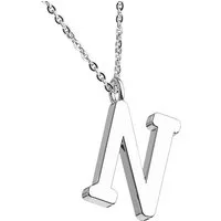 Taffstyle Kette mit Anhänger Damen Halskette Buchstaben Anhänger Kette Silber Schlicht Dezent A-Z (Personalisierte Halskette mit Buchstaben stilvoll und zeitlos - Geschenkidee)