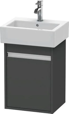Duravit Ketho Waschtischunterbau wandhängend Graphit Matt 400x320x550 mm - KT6630L4949 KT6630L4949