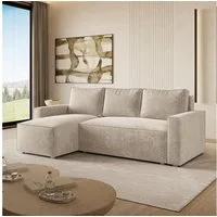 Masseno Ecksofa POTARO mit Schlaffunktion L-Form, Sofa mit Bettkasten