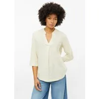 s.Oliver Kurzarmbluse Bluse Leinenmix-Bluse mit Turn-up