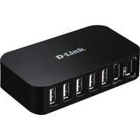 DUB-H7, USB-Hub silber/grau, mit Netzteil