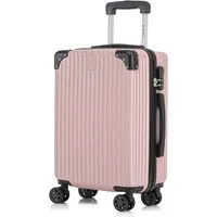 YONSLY Hartschalen-Trolley Reisekoffer ABS Hartschalen Trolley, Rollkoffer Handgepäck, 4 Rollen, Sicherheitsschloss, Weichem Gummigriff,56/66/76 cm, 45/69/99 L
