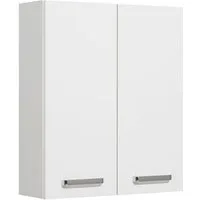 Lomadox Hängeschrank WARSCHAU-66 Badezimmer Wandschrank in weiß glänzend - B/H/T: 60/70/20cm