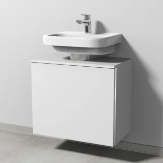 Sanipa 3way Universal-Waschtischunterbau mit 1 Auszug, Weiß-Soft BR60043