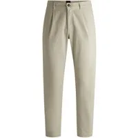 BOSS ORANGE Chinohose Pleated mit Markenlogo