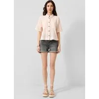 QS Jeansshorts Jeans-Hose MOM FIT Jeans-Shorts Mom / Relaxed Fit / High Rise