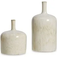 Mirabeau Tischvase Vase 2er Set Kurys creme