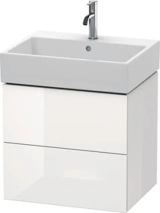 Duravit L-Cube Waschtischunterbau wandhängend Weiß Hochglanz 584x459x544 mm - LC627502222 LC627502222